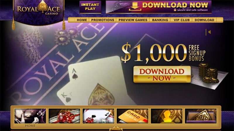Royal Ace Casino website