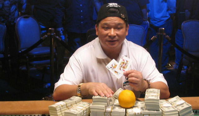 Johnny Chan and his lucky (but also practical) orange