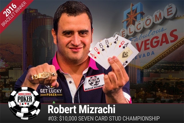 Robert Mizrachi wins WSOP bracelet number four, outlasting the stacked final table of the R$10k Stud Championship