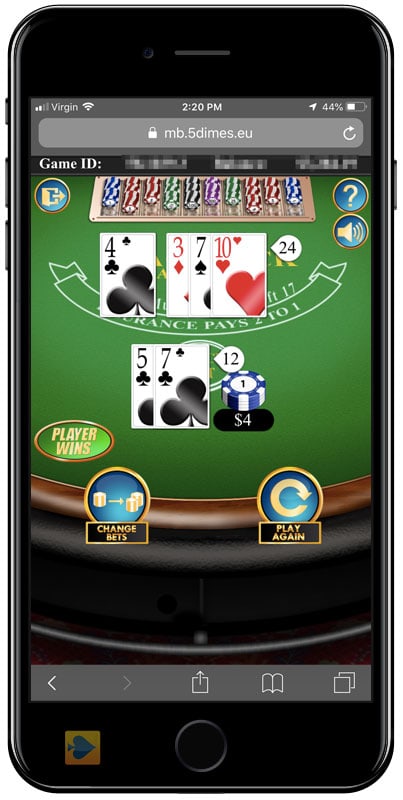 5Dimes Casino on Mobile