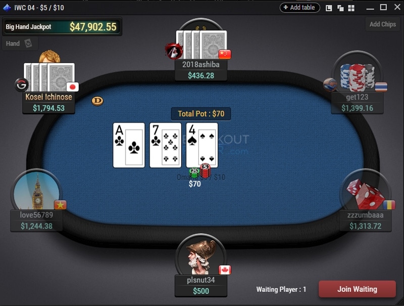 Breakout Poker Omaha table
