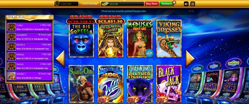 Chumba Casino Slots Selection