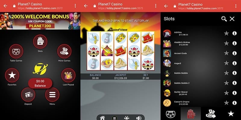 Planet 7 Casino Mobile