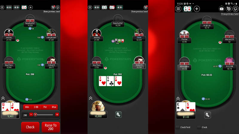 PokerStars App Mobile Portrait Mode