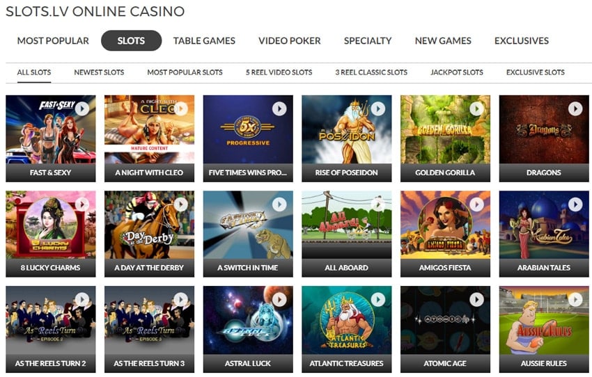 Slots.lv Casino Slots Selection