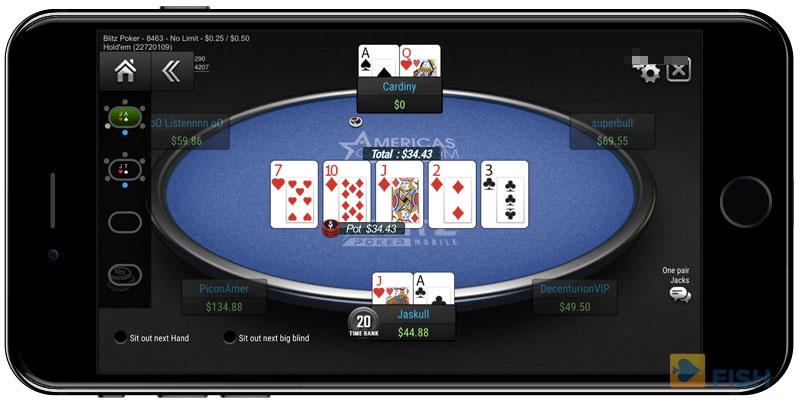 Cash Game on ACR using iPhone