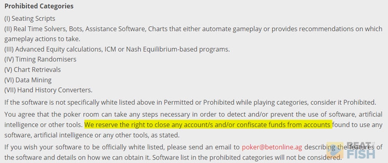 Player Funds Terms and Conditions