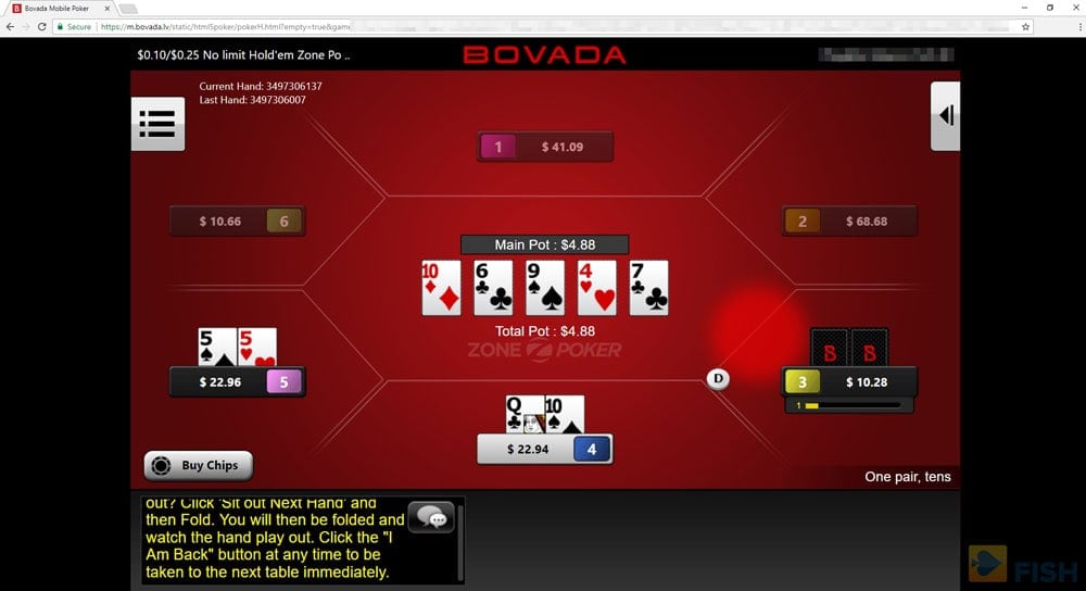 No-Download at Bovada Poker