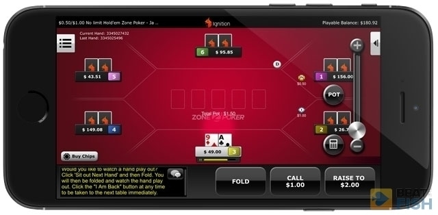 Ignition Poker App Table