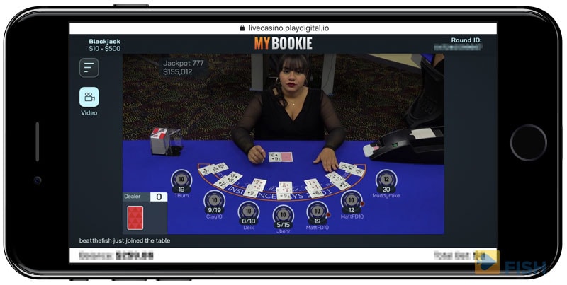 Live Casino Dealers on Mybookie App