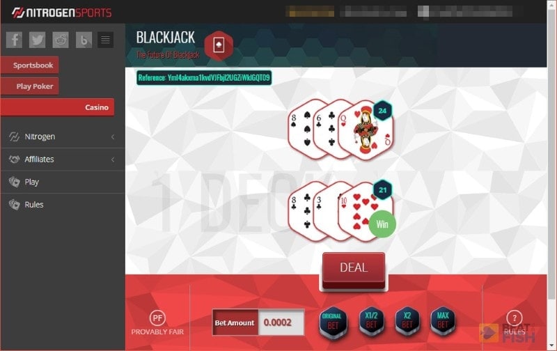 Nitrogen Casino Blackjack Betting