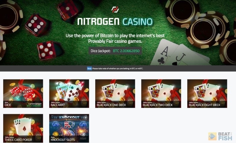 Nitrogen Sports Casino Lobby