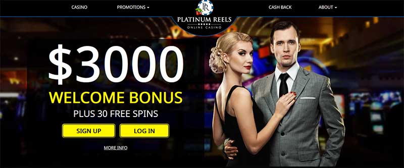 welcome bonus at Platinum Reels casino