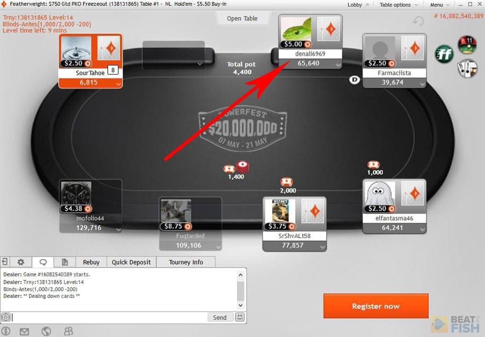 Partypoker Use of Heads-Up Displays