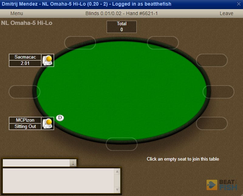 PokerMania Software Table