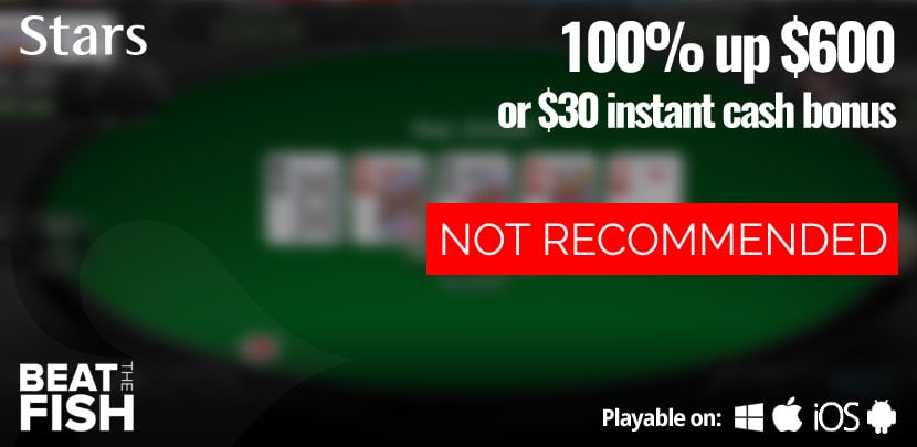 PokerStars is Currently Not Recommended