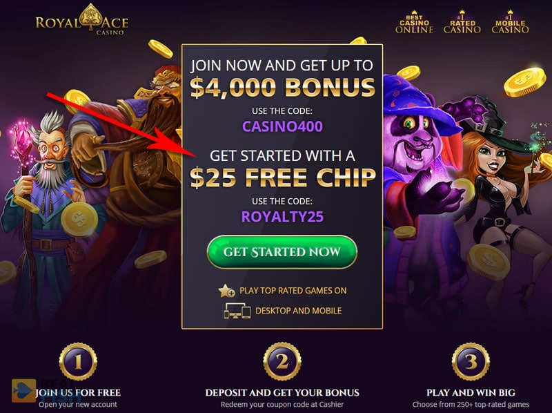 Royal Ace Casino No-Deposit Bonus