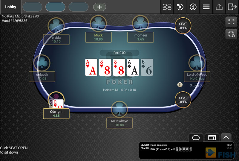 SwC Poker on Mobile