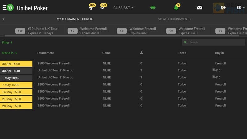 Unibet Poker Freerolls