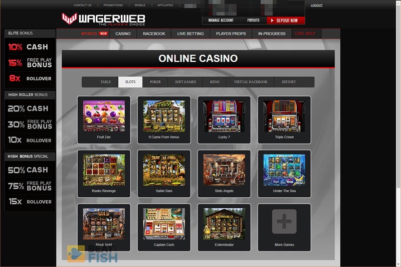 Wagerweb Casino Slots